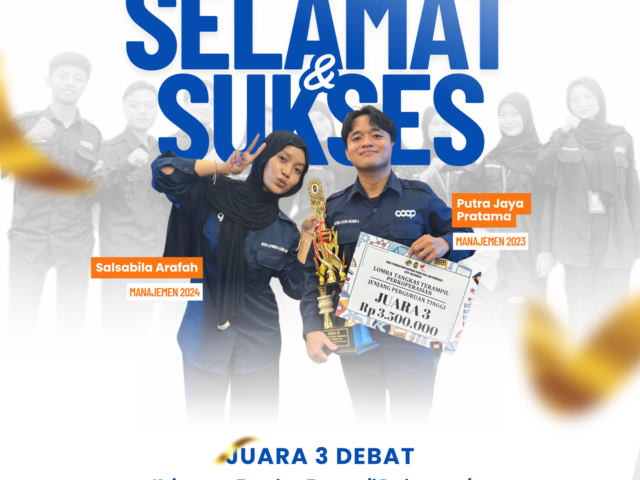 Mahasiswa Prodi Manajemen UAD Raih Juara 3 Debat dalam Kejuaraan Tangkas Terampil Perkoperasian 2025