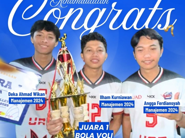 Tim Voli UAD Raih Juara 1 Ahmad Dahlan Volley Ball Championship Tingkat PTS se-DIY